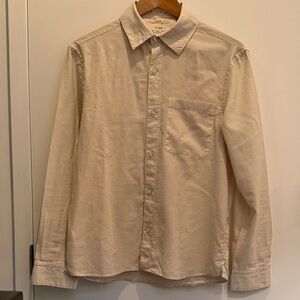 Zara Men's Beige Casual Button-Down Shirt